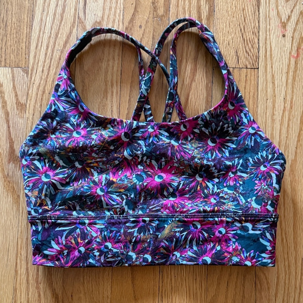 Lululemon sz 4 Energy Bra Floral Women's Sports Bra